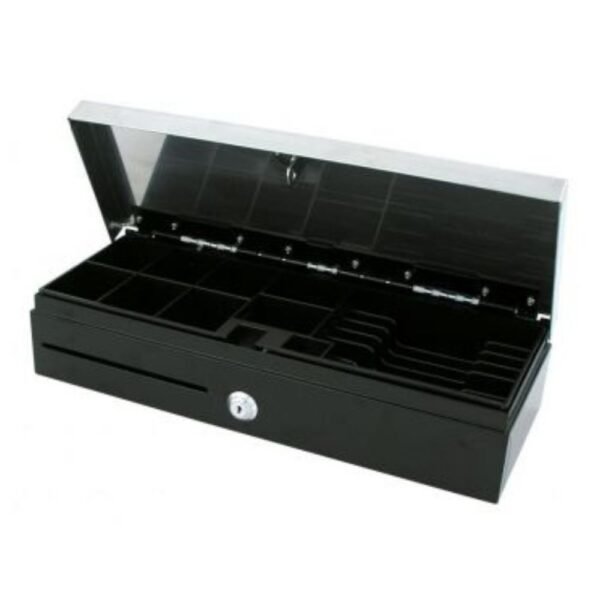 Vpos Cash Drawer Fliptop 6 Note 8 Coin 24V Blk